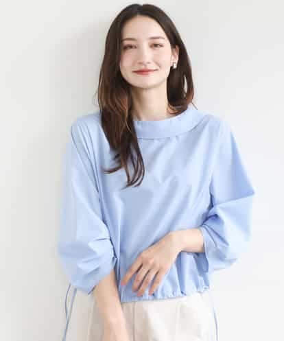 FKBGD37150 MK MICHEL KLEIN ロールネック ギャザースリーブブラウス/接触冷感/洗える