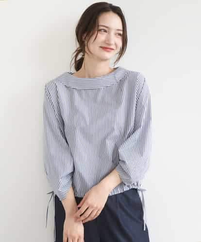 FKBGD37150 MK MICHEL KLEIN ロールネック ギャザースリーブブラウス/接触冷感/洗える