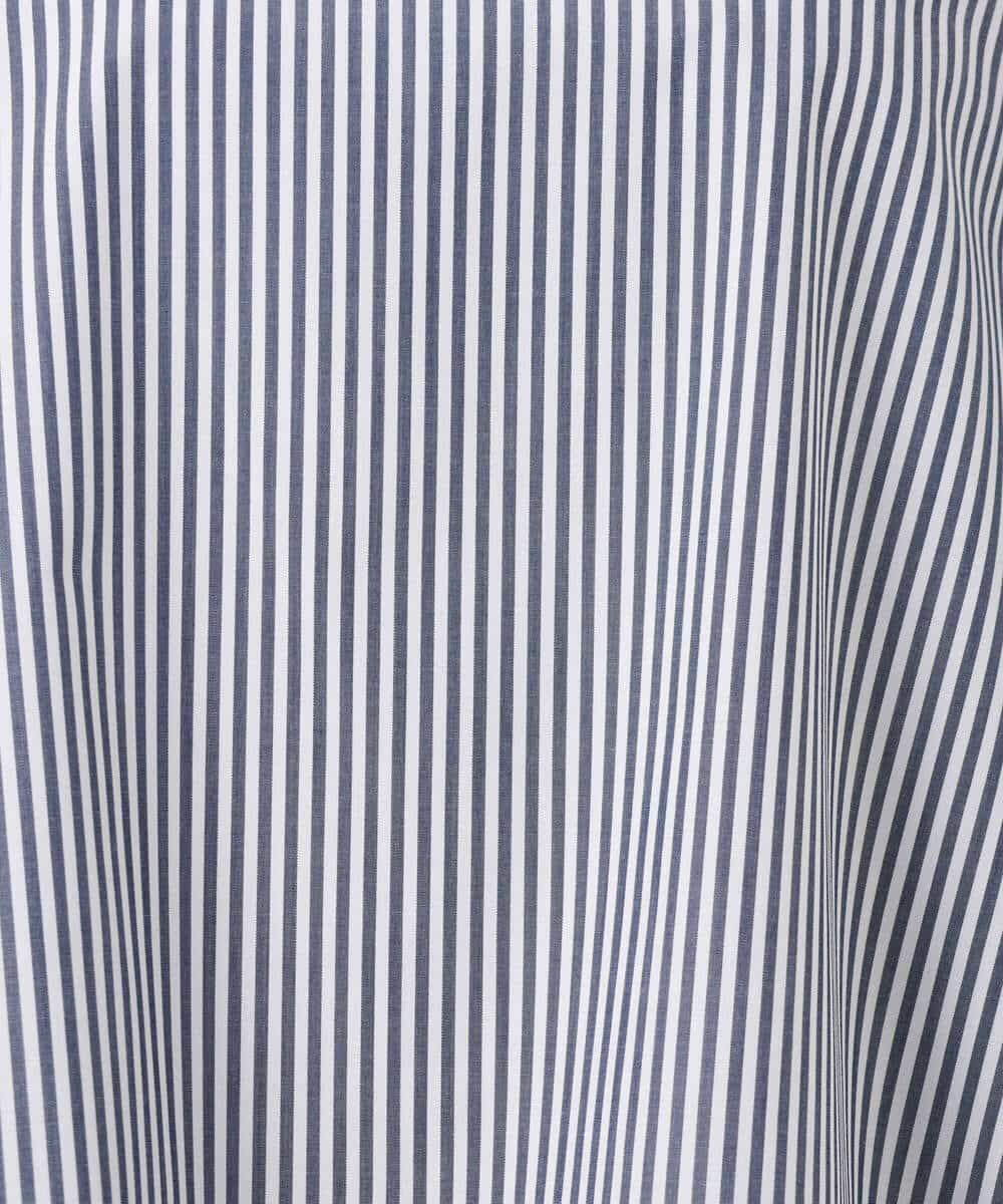 FKBGD37150 MK MICHEL KLEIN(MK ミッシェルクラン) ロールネック ギャザースリーブブラウス/接触冷感/洗える ラベンダー（ストライプ）