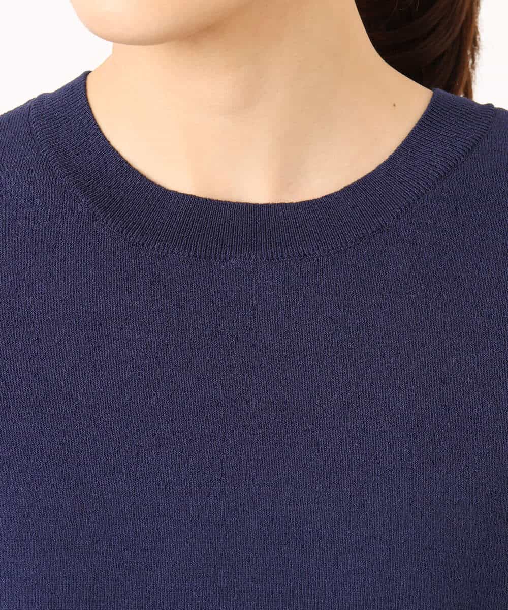 FKBGD38180 MK MICHEL KLEIN(MK ミッシェルクラン) キャンディースリーブブラウス×ニットベスト ツインセット/洗える ネイビー