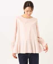 FKBGD38180 MK MICHEL KLEIN(MK ミッシェルクラン) キャンディースリーブブラウス×ニットベスト ツインセット/洗える ネイビー