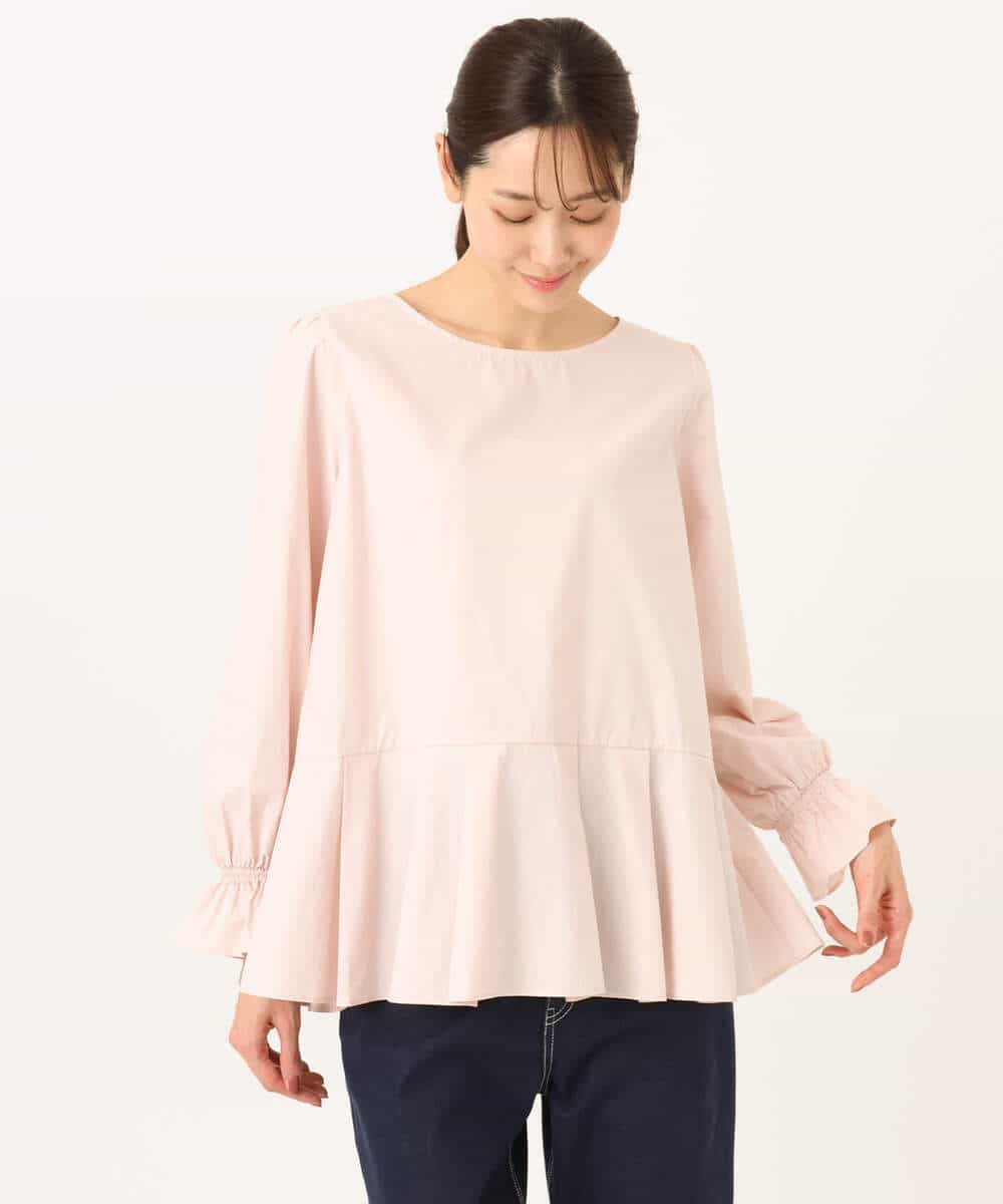 FKBGD38180 MK MICHEL KLEIN(MK ミッシェルクラン) キャンディースリーブブラウス×ニットベスト ツインセット/洗える ネイビー