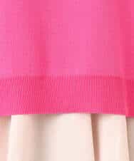 FKBGD38180 MK MICHEL KLEIN(MK ミッシェルクラン) キャンディースリーブブラウス×ニットベスト ツインセット/洗える ネイビー