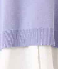 FKBGD38180 MK MICHEL KLEIN(MK ミッシェルクラン) キャンディースリーブブラウス×ニットベスト ツインセット/洗える ネイビー