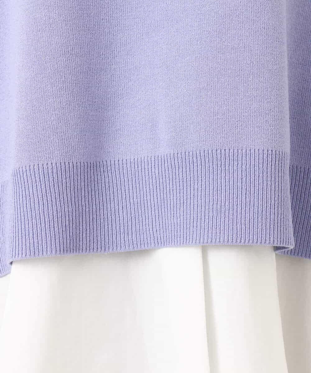 FKBGD38180 MK MICHEL KLEIN(MK ミッシェルクラン) キャンディースリーブブラウス×ニットベスト ツインセット/洗える ネイビー