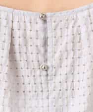 FKBGD45160 MK MICHEL KLEIN(MK ミッシェルクラン) シアーチェック柄タックスリーブブラウス/洗える ライトグレー