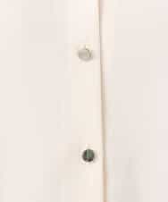 FKBGD46140 MK MICHEL KLEIN(MK ミッシェルクラン) Vネックサテンブラウス/洗える ミントブルー