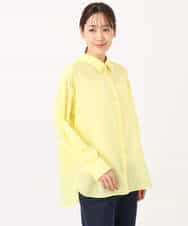 FKBGD47150 MK MICHEL KLEIN(MK ミッシェルクラン) [接触冷感/洗える]リネン混カラーシャツブラウス ブラウン