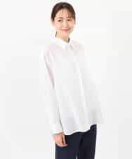 FKBGD47150 MK MICHEL KLEIN(MK ミッシェルクラン) [接触冷感/洗える]リネン混カラーシャツブラウス ブラウン