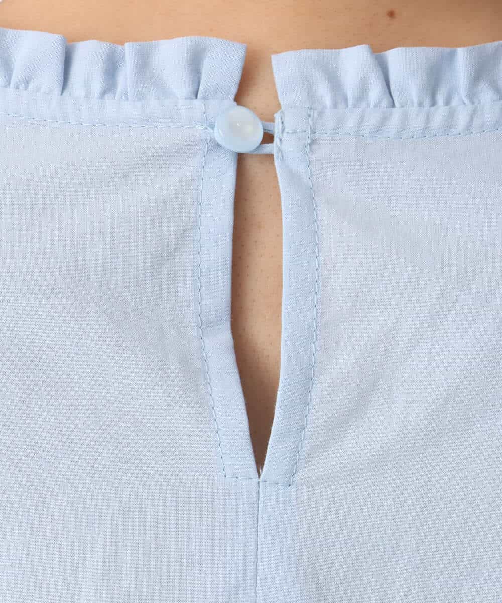 FKBGD48180 MK MICHEL KLEIN(MK ミッシェルクラン) コットンピンタックチュニックブラウス/洗える ライトブルー