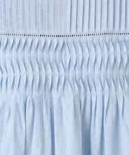 FKBGD48180 MK MICHEL KLEIN(MK ミッシェルクラン) コットンピンタックチュニックブラウス/洗える ライトブルー