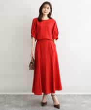 FKBGD55150 MK MICHEL KLEIN(MK ミッシェルクラン) [UVカット/接触冷感/洗える]ボリュームスリーブブラウス ベージュ