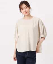 FKBGD55150 MK MICHEL KLEIN(MK ミッシェルクラン) [UVカット/接触冷感/洗える]ボリュームスリーブブラウス ベージュ