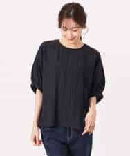 FKBGD55150 MK MICHEL KLEIN(MK ミッシェルクラン) [UVカット/接触冷感/洗える]ボリュームスリーブブラウス ベージュ