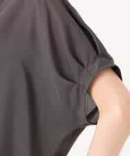 FKBGD58140 MK MICHEL KLEIN(MK ミッシェルクラン) [洗える]Vネックタックスリーブブラウス ダークグレー