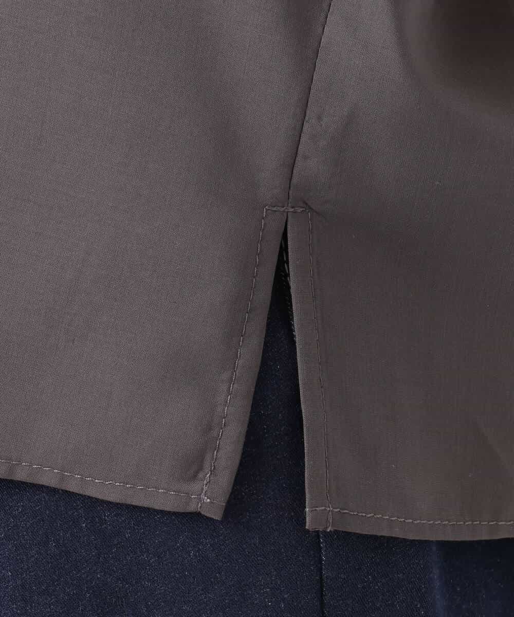 FKBGD58140 MK MICHEL KLEIN(MK ミッシェルクラン) [洗える]Vネックタックスリーブブラウス ダークグレー