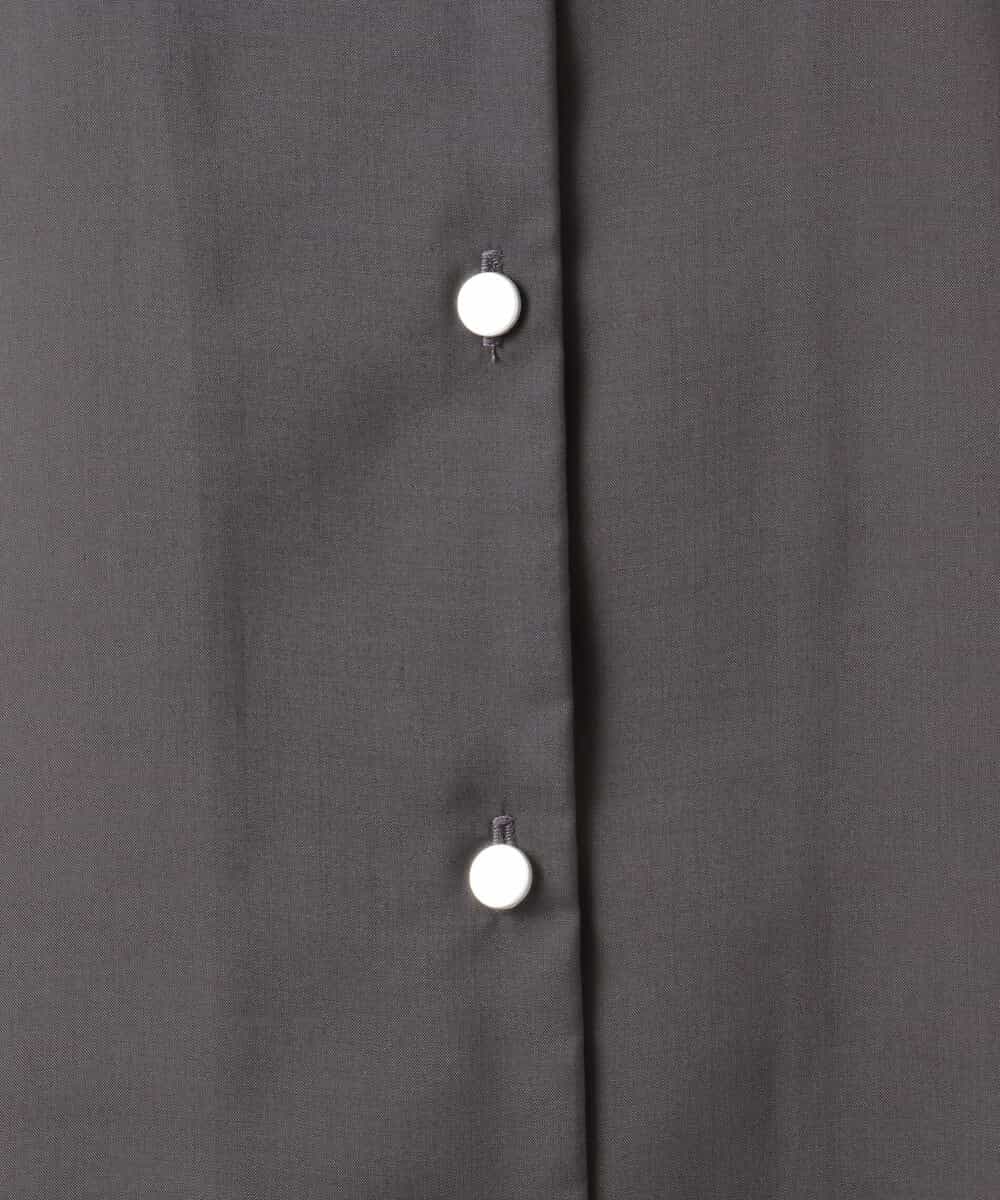 FKBGD58140 MK MICHEL KLEIN(MK ミッシェルクラン) [洗える]Vネックタックスリーブブラウス ダークグレー