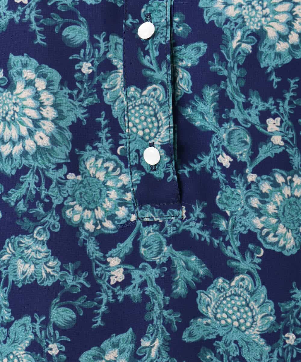 FKBGF05140 MK MICHEL KLEIN(MK ミッシェルクラン) [洗える]前後2way/更紗プリント花柄シフォンブラウス ベージュ