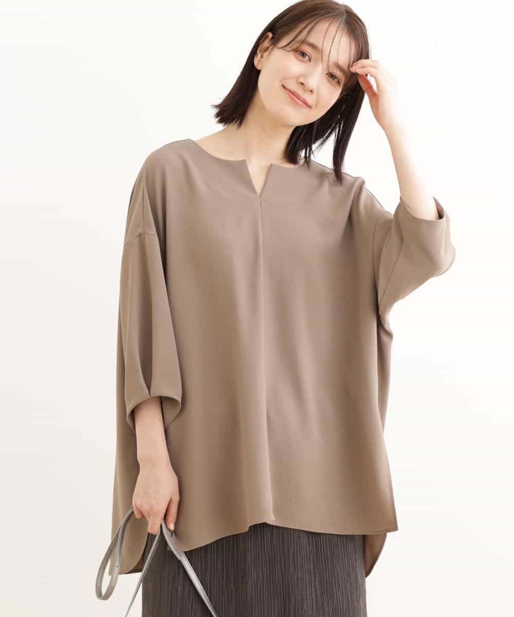 Uvカット機能付き 洗える キーネックブラウス ブラウス シャツ Mk Michel Klein Mk ミッシェルクラン イトキンオンラインストア