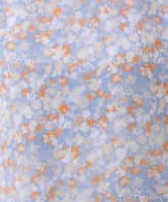 FKBGS08130 MK MICHEL KLEIN(MK ミッシェルクラン) 花柄シフォンブラウス/洗える ネイビー