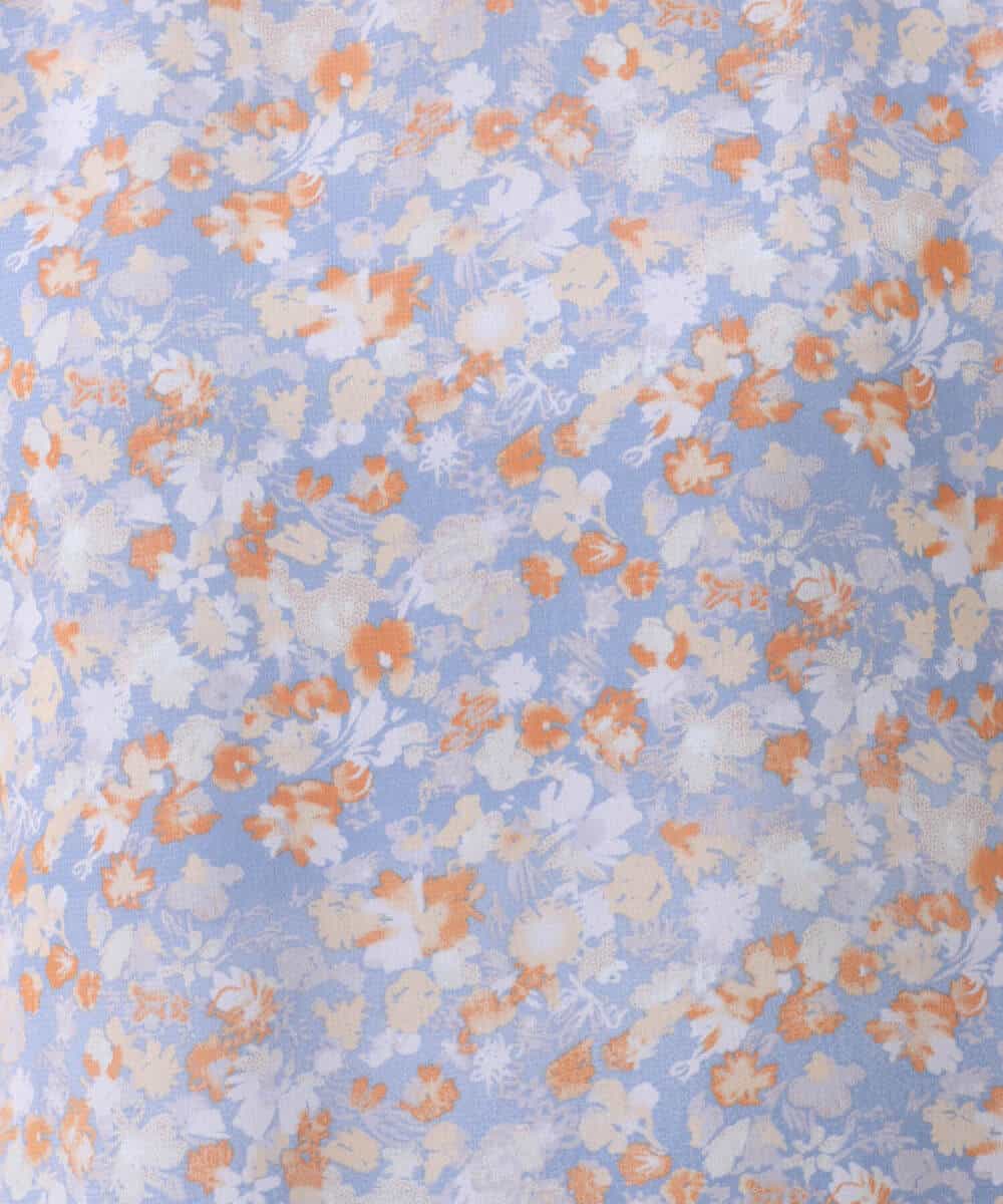 FKBGS08130 MK MICHEL KLEIN(MK ミッシェルクラン) 花柄シフォンブラウス/洗える ネイビー