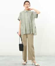 FKBGS46170 MK MICHEL KLEIN(MK ミッシェルクラン) ピンタックシャツブラウス/洗える レモン