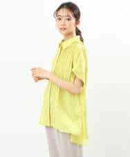 FKBGS46170 MK MICHEL KLEIN(MK ミッシェルクラン) ピンタックシャツブラウス/洗える レモン
