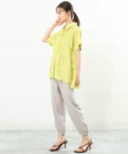 FKBGS46170 MK MICHEL KLEIN(MK ミッシェルクラン) ピンタックシャツブラウス/洗える レモン