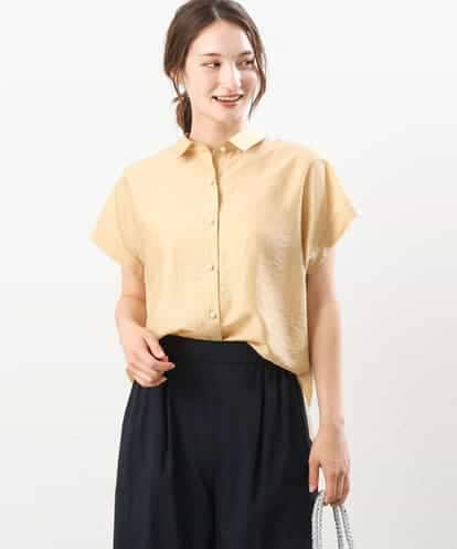 FKBGU58110  フェイクパール釦ブラウス/洗える
