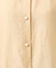 FKBGU58110 MK MICHEL KLEIN(MK ミッシェルクラン) フェイクパール釦ブラウス/洗える ライトイエロー