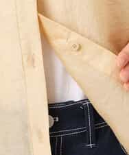 FKBGU58110 MK MICHEL KLEIN(MK ミッシェルクラン) フェイクパール釦ブラウス/洗える ライトイエロー