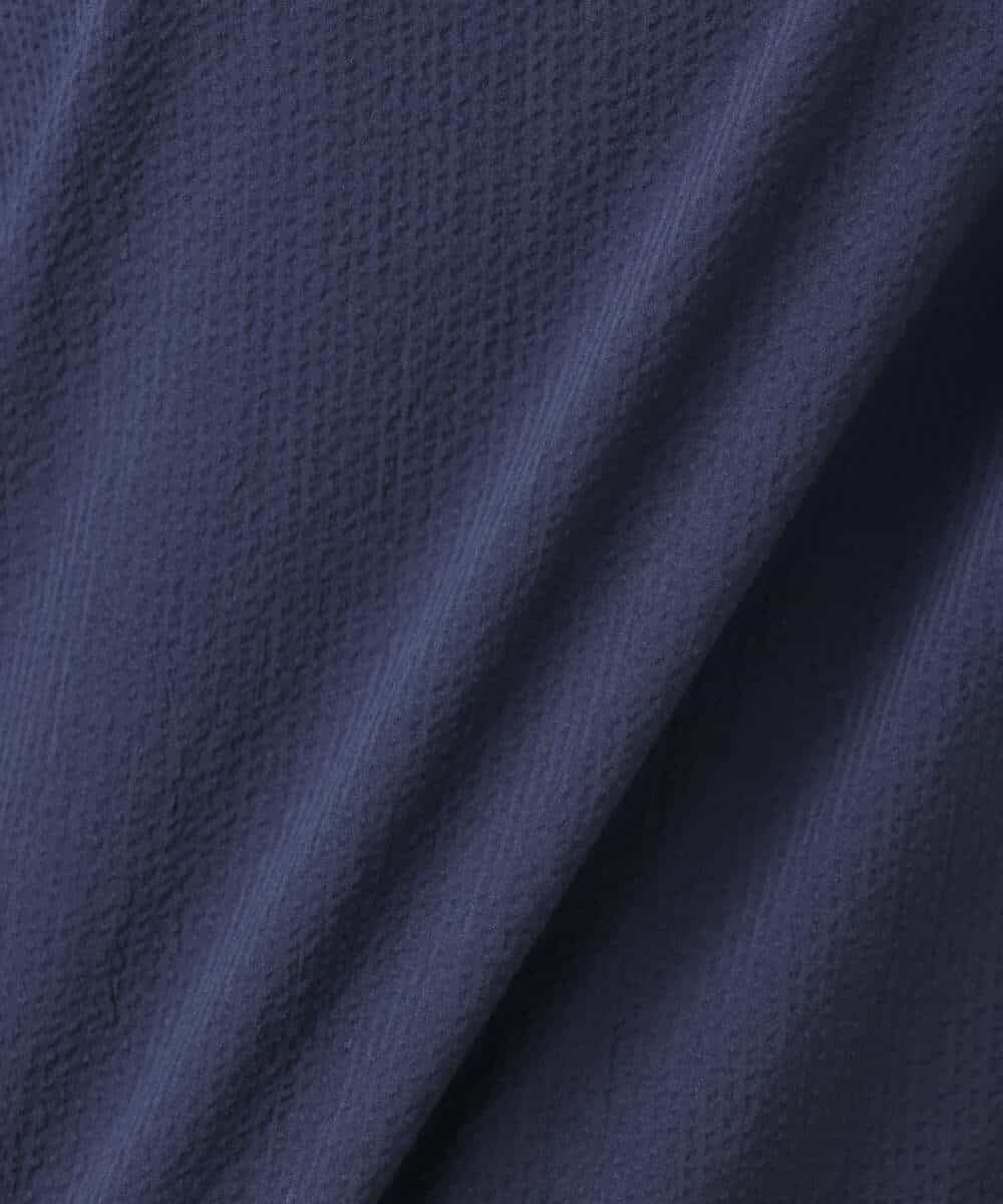 FKBHA60140 MK MICHEL KLEIN(MK ミッシェルクラン) キーネックデザインブラウス/撥水/UVカット/洗える ネイビー