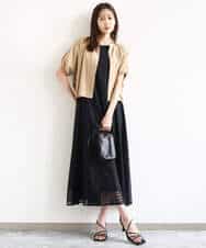 FKBHA62120 MK MICHEL KLEIN(MK ミッシェルクラン) スキッパーデザインブラウス/UVカット/接触冷感/洗える ベージュ