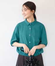 FKBHD60140 MK MICHEL KLEIN(MK ミッシェルクラン) [接触冷感/洗える]クロップド丈シャツ ベージュ