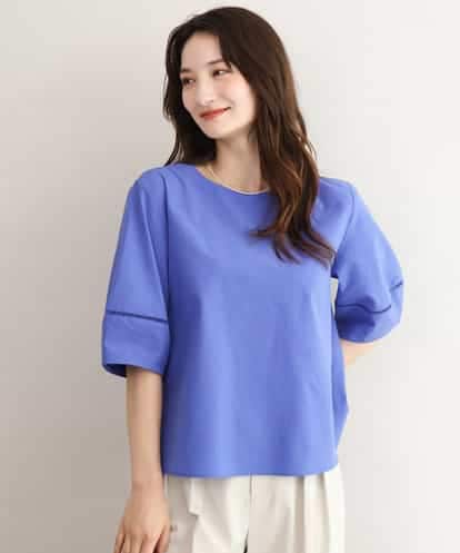 FKBHD64150 MK MICHEL KLEIN [撥水/UVカット/洗える]ランタンスリーブブラウス