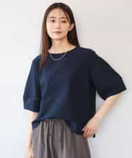 FKBHD64150 MK MICHEL KLEIN(MK ミッシェルクラン) [撥水/UVカット/洗える]ランタンスリーブブラウス ネイビー