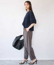 FKBHD64150 MK MICHEL KLEIN(MK ミッシェルクラン) [撥水/UVカット/洗える]ランタンスリーブブラウス ネイビー