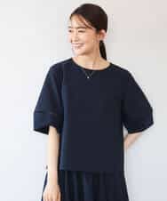 FKBHD64150 MK MICHEL KLEIN(MK ミッシェルクラン) [撥水/UVカット/洗える]ランタンスリーブブラウス ネイビー