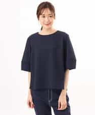 FKBHD64150 MK MICHEL KLEIN(MK ミッシェルクラン) [撥水/UVカット/洗える]ランタンスリーブブラウス ネイビー