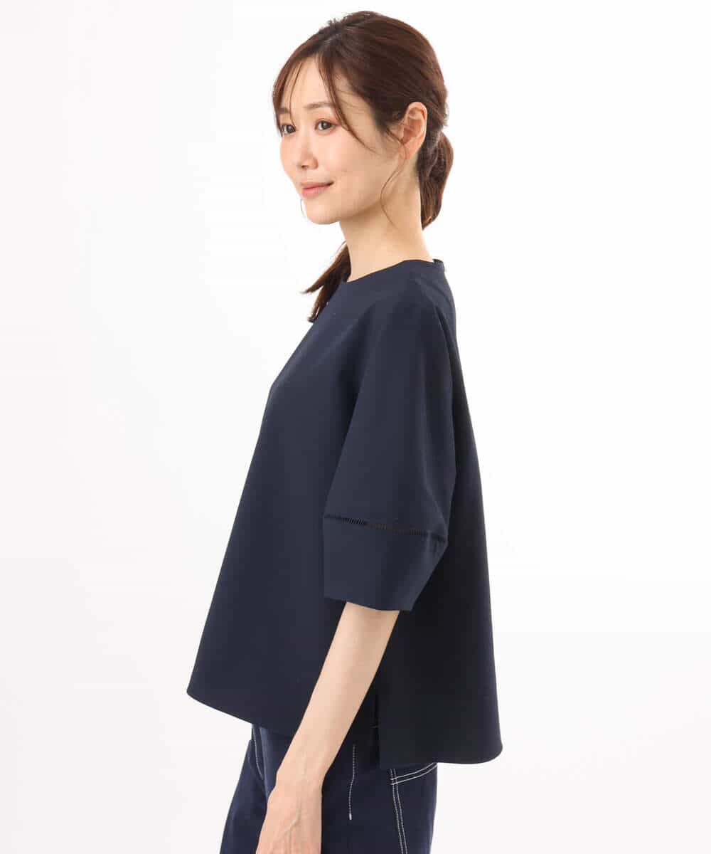 FKBHD64150 MK MICHEL KLEIN(MK ミッシェルクラン) [撥水/UVカット/洗える]ランタンスリーブブラウス ネイビー