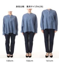 FKBHD65160 MK MICHEL KLEIN(MK ミッシェルクラン) [接触冷感/通気性/洗える]ラミーリネン混シャツブラウス ラベンダー