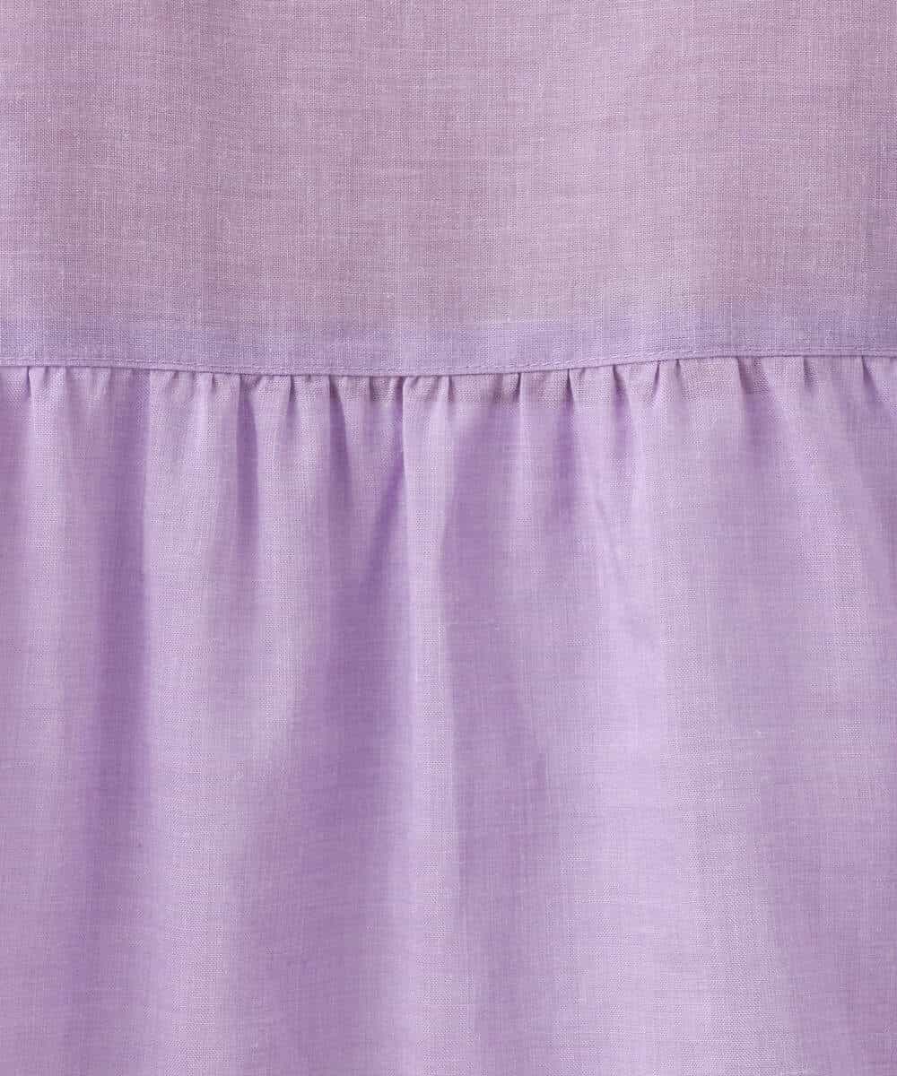 FKBHD65160 MK MICHEL KLEIN(MK ミッシェルクラン) [接触冷感/通気性/洗える]ラミーリネン混シャツブラウス ラベンダー