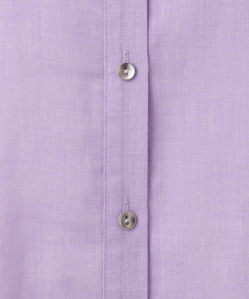 FKBHD65160 MK MICHEL KLEIN(MK ミッシェルクラン) [接触冷感/通気性/洗える]ラミーリネン混シャツブラウス ラベンダー