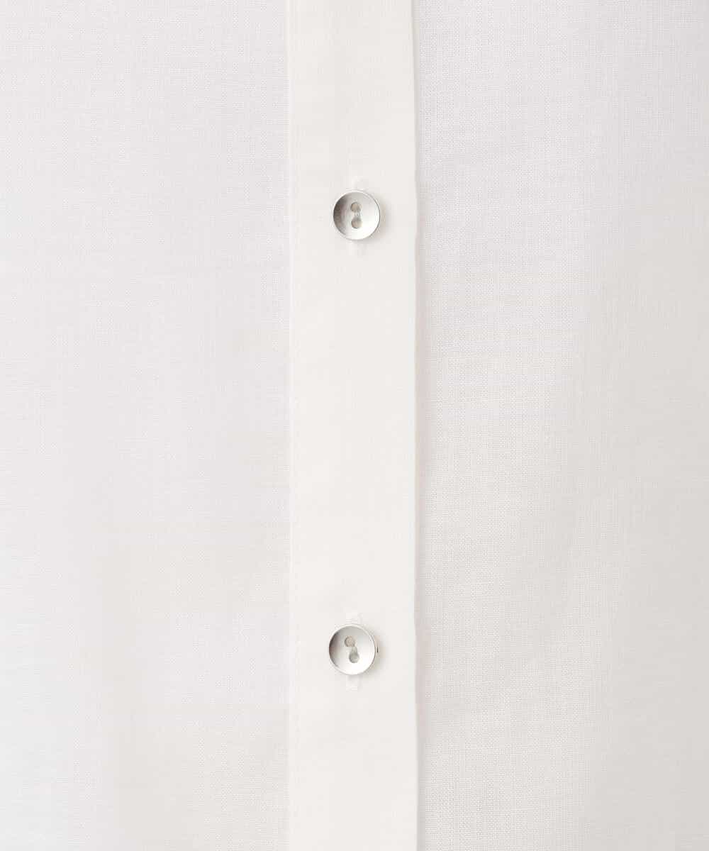 FKBHD65160 MK MICHEL KLEIN(MK ミッシェルクラン) [接触冷感/通気性/洗える]ラミーリネン混シャツブラウス ラベンダー