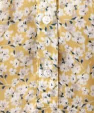 FKBHV01130 MK MICHEL KLEIN(MK ミッシェルクラン) 小花柄シフォンブラウス/2way/洗える イエロー