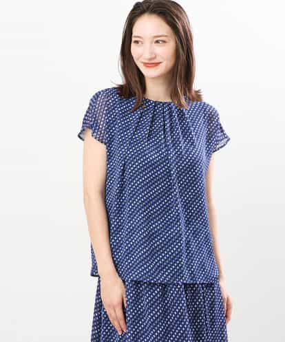 FKBIS03130  チェック柄シフォンブラウス/洗える