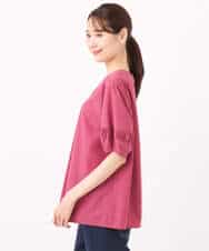 FKBJA70150 MK MICHEL KLEIN(MK ミッシェルクラン) キーネックブラウス/UVカット/接触冷感/洗える ピンク