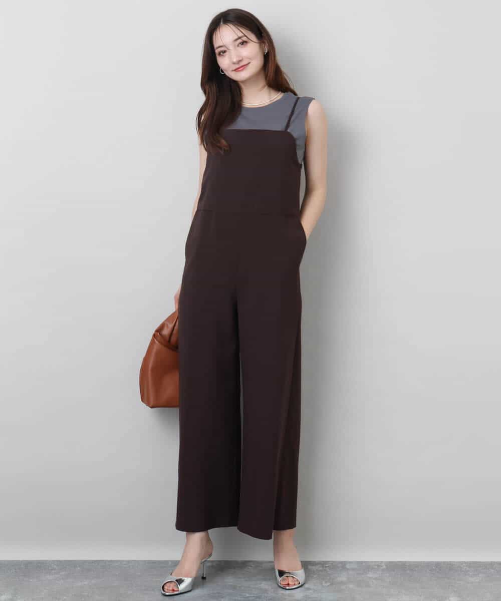 FKBJA86140 MK MICHEL KLEIN(MK ミッシェルクラン) レイヤードチュールブラウス×タンクトップ/接触冷感./洗える ピンク