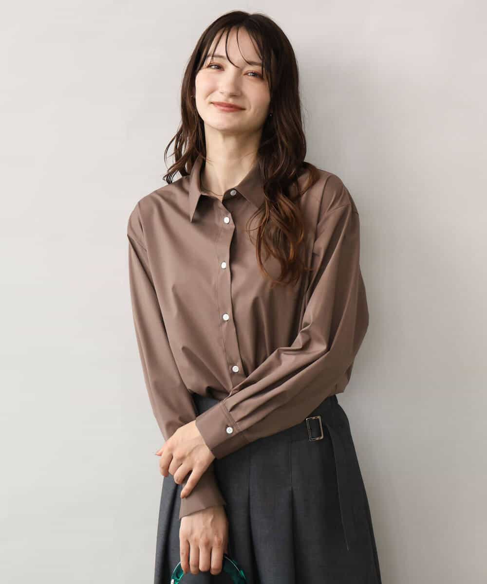FKBJD27140 MK MICHEL KLEIN(MK ミッシェルクラン) [防シワ/洗える]コットン混ベーシックシャツ（無地） ホワイト