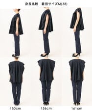 FKBJD32160 MK MICHEL KLEIN(MK ミッシェルクラン) [洗える]ボックスシルエットブラウス ネイビー
